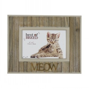 BEST OF BREED PHOTO FRAME MEOW 6"x4"